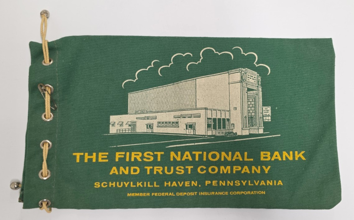 Vintage First National Bank Trust Schuylkill Haven PA Deposit Bag Building Vintage First National Bank Trust Schuylkill Haven PA Deposit Bag Building