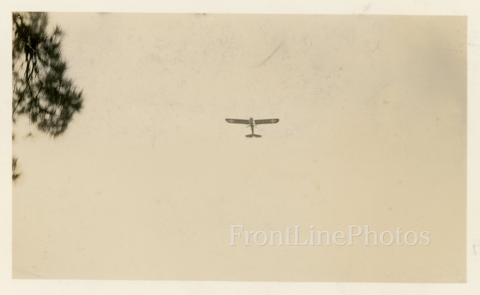 WWII US Soldier View in Enemy Territory- GERMAN RECONNAISSANCE PLANE up ABOVE WWII US Soldier View in Enemy Territory- GERMAN RECONNAISSANCE PLANE up ABOVE
