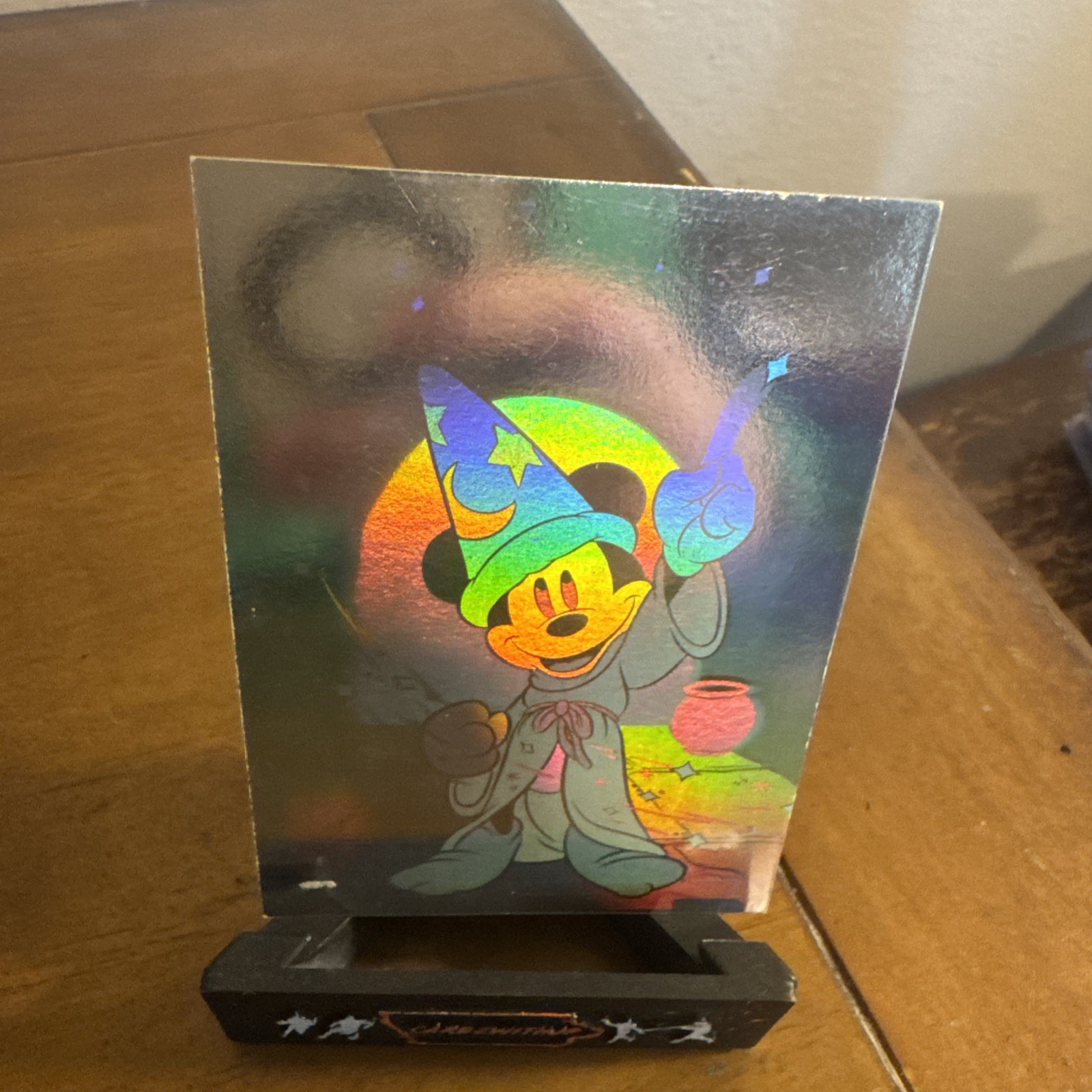 1991 Disney/Skybox Mickey Mouse Sorcerer’s Apprentice 2 Sided Hologram Fantasia