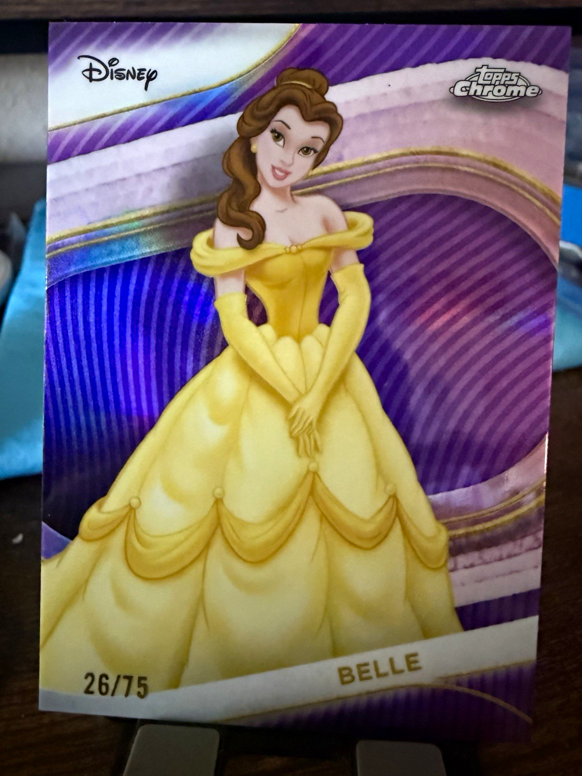 2025 Topps Chrome Disney Belle #125 Beauty and the Beast Serial Numbered 26/75