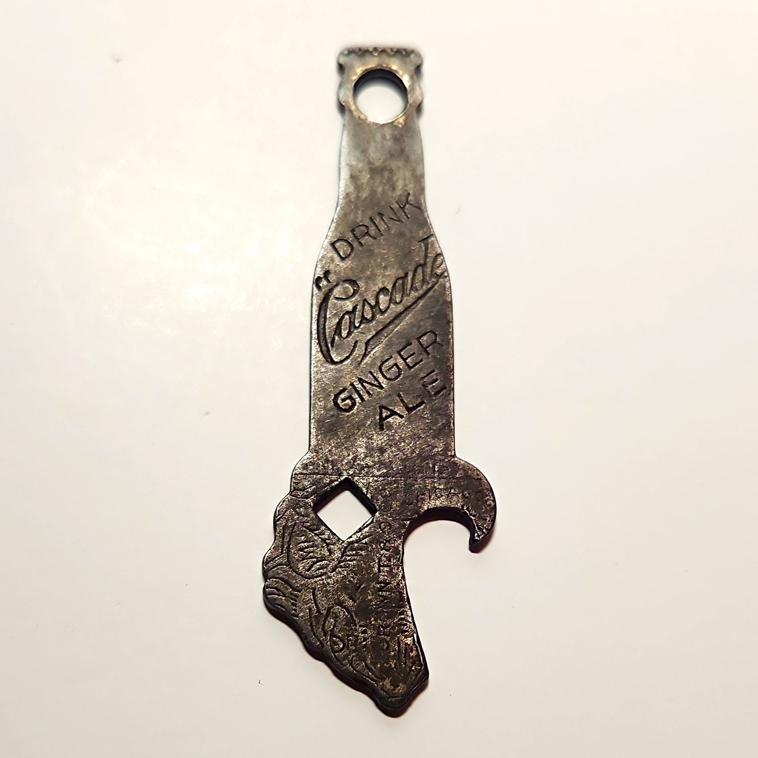 Antique Cascade Ginger Ale Advertising Bottle Opener - 1920s - 1930s