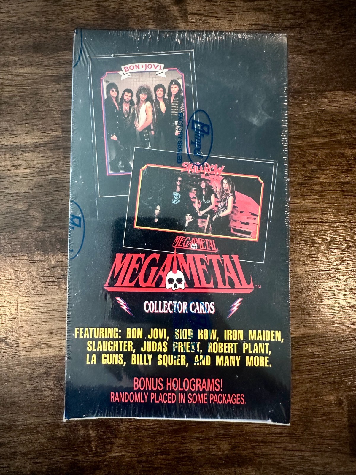 MegaMetal IMPEL 1991 Bon Jovi Iron Maiden Skid Row Cards Factory Sealed Wax Box MegaMetal IMPEL 1991 Bon Jovi Iron Maiden Skid Row Cards Factory Sealed Wax Box