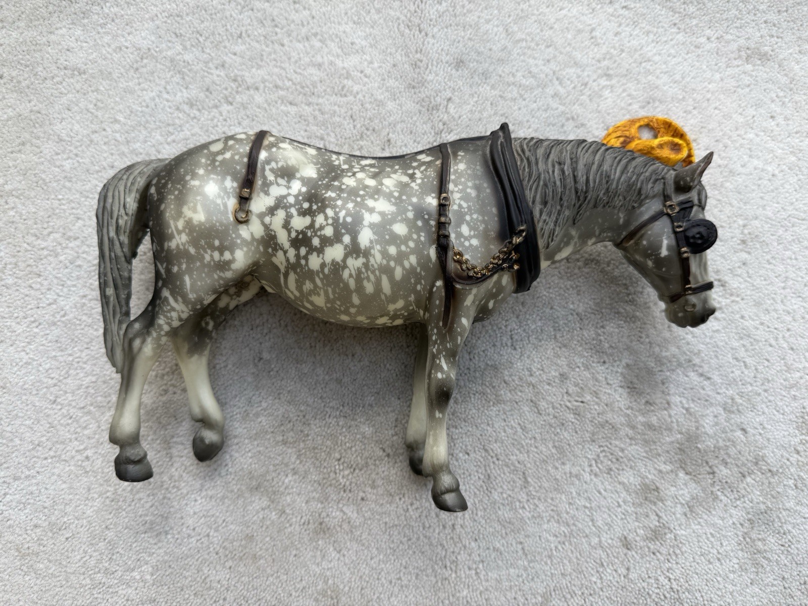Vintage Breyer Cart Horse #205 Wild Dapple Grey Old Timer SUPER WILD Matte Hat