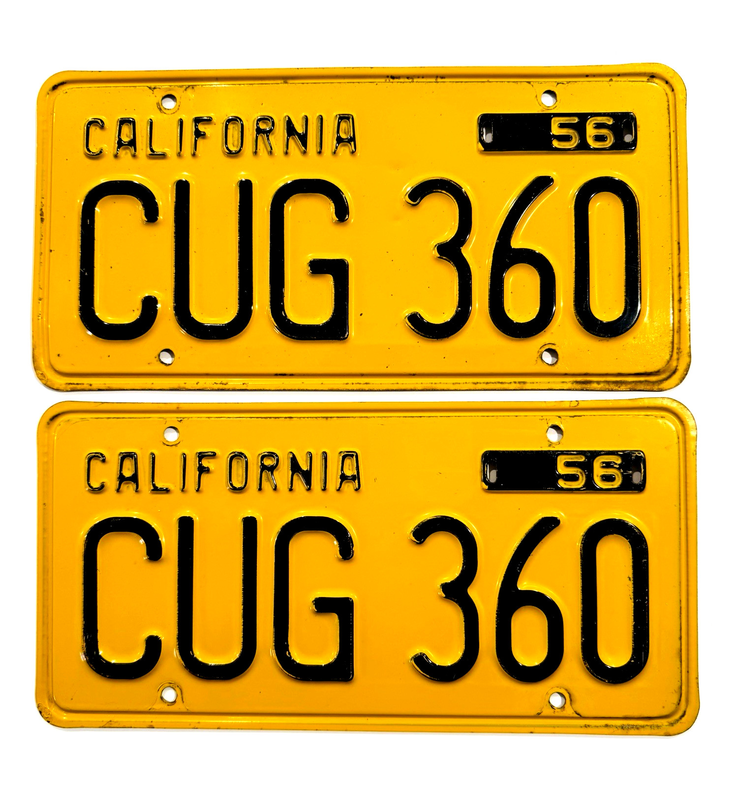 1956 California License Plates DMV Clear 1956 Chevrolet Belair