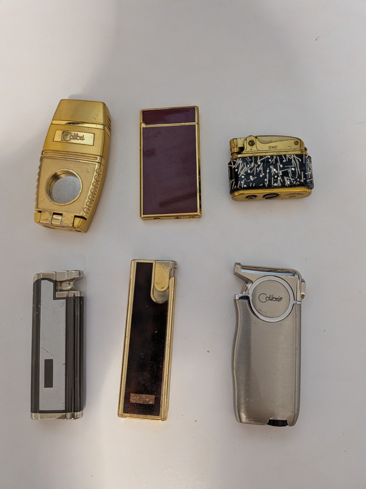 Vintage Lot of Used Japan Lighters Collectible Estate Lot Charmant Colibri