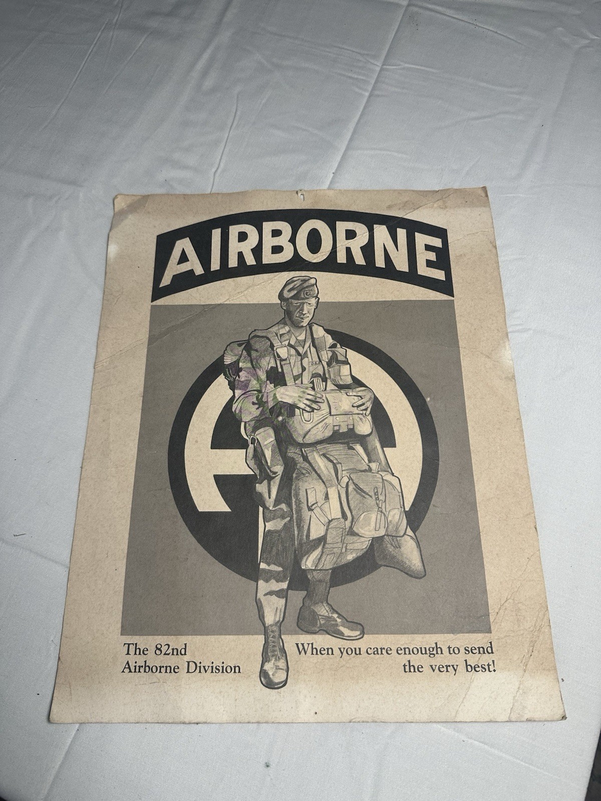 Vintage 82nd Airborne Poster HAND-SIGNED Col. Glynn Hale ( Vintage 82nd Airborne Poster HAND-SIGNED Col. Glynn Hale (