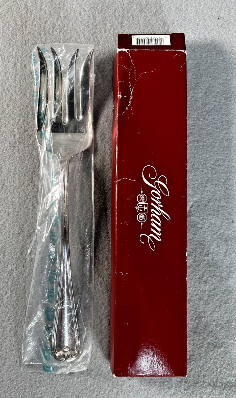 Vtg Large Cold Meat Serving Fork -- Gorham Heritage Silverplate Italy (A5) Vtg Large Cold Meat Serving Fork -- Gorham Heritage Silverplate Italy (A5)