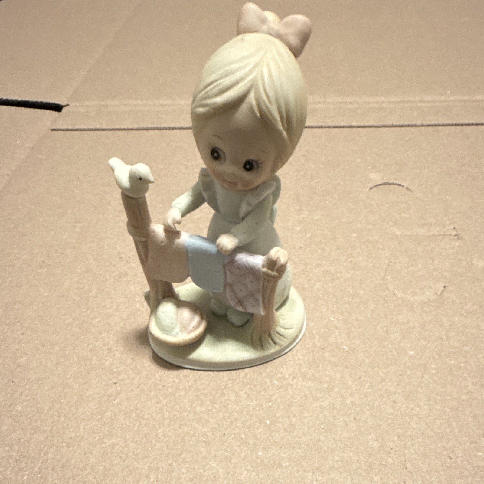 Lefton Porcelain Figurine Girl Be My Pet