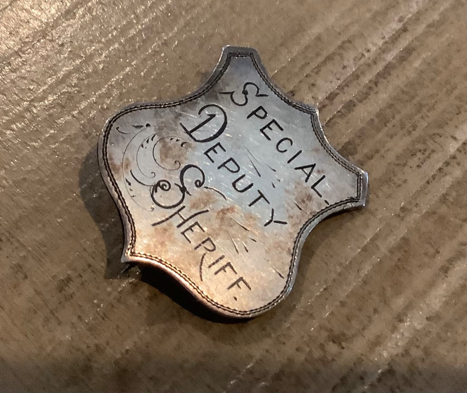 Vintage Jeweler Made Silver Deputy Sheriff Badge  circa 1800s Wild West