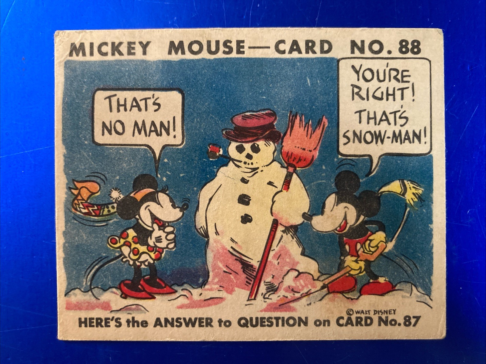 1935 R89 Gum Inc. Mickey Mouse Gum #88 That’s No Man