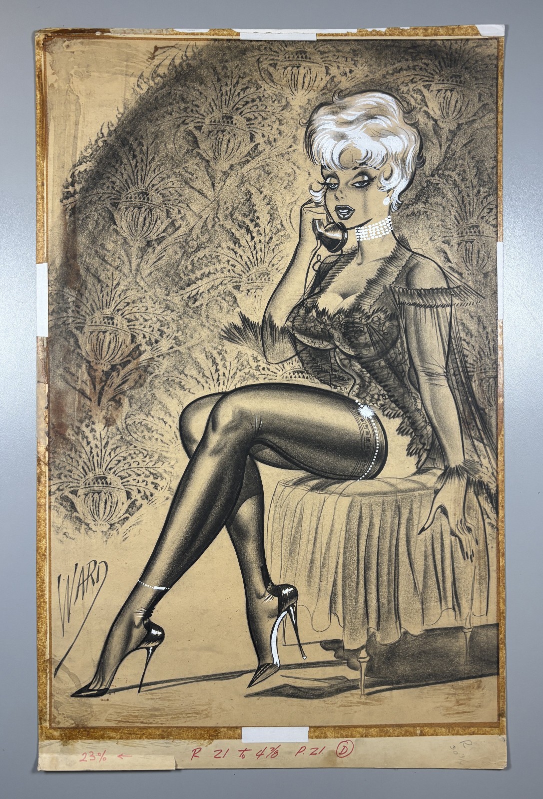 Bill Ward Original Art Humorama Popular Jokes Pin-Up Illustration Artwork