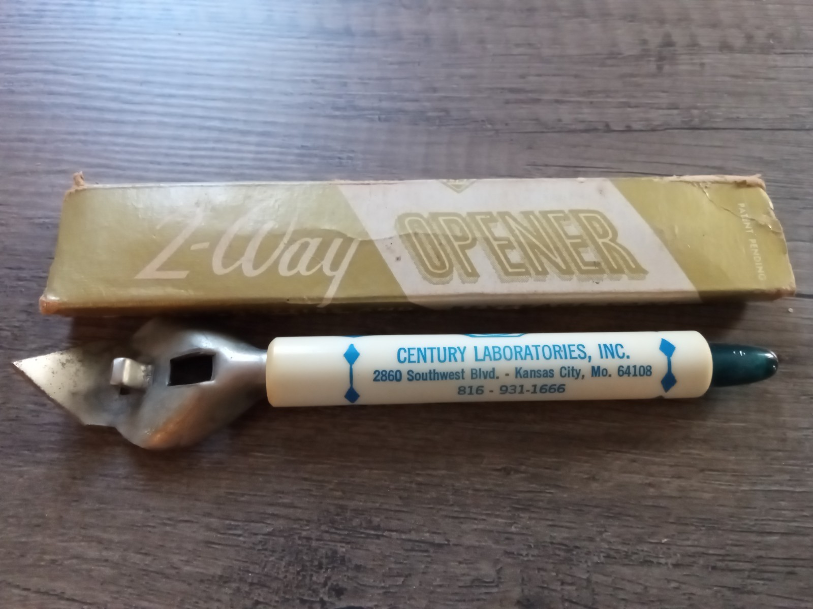 Vintage 2 way opener - Century Labs - old advertisement Vintage 2 way opener - Century Labs - old advertisement