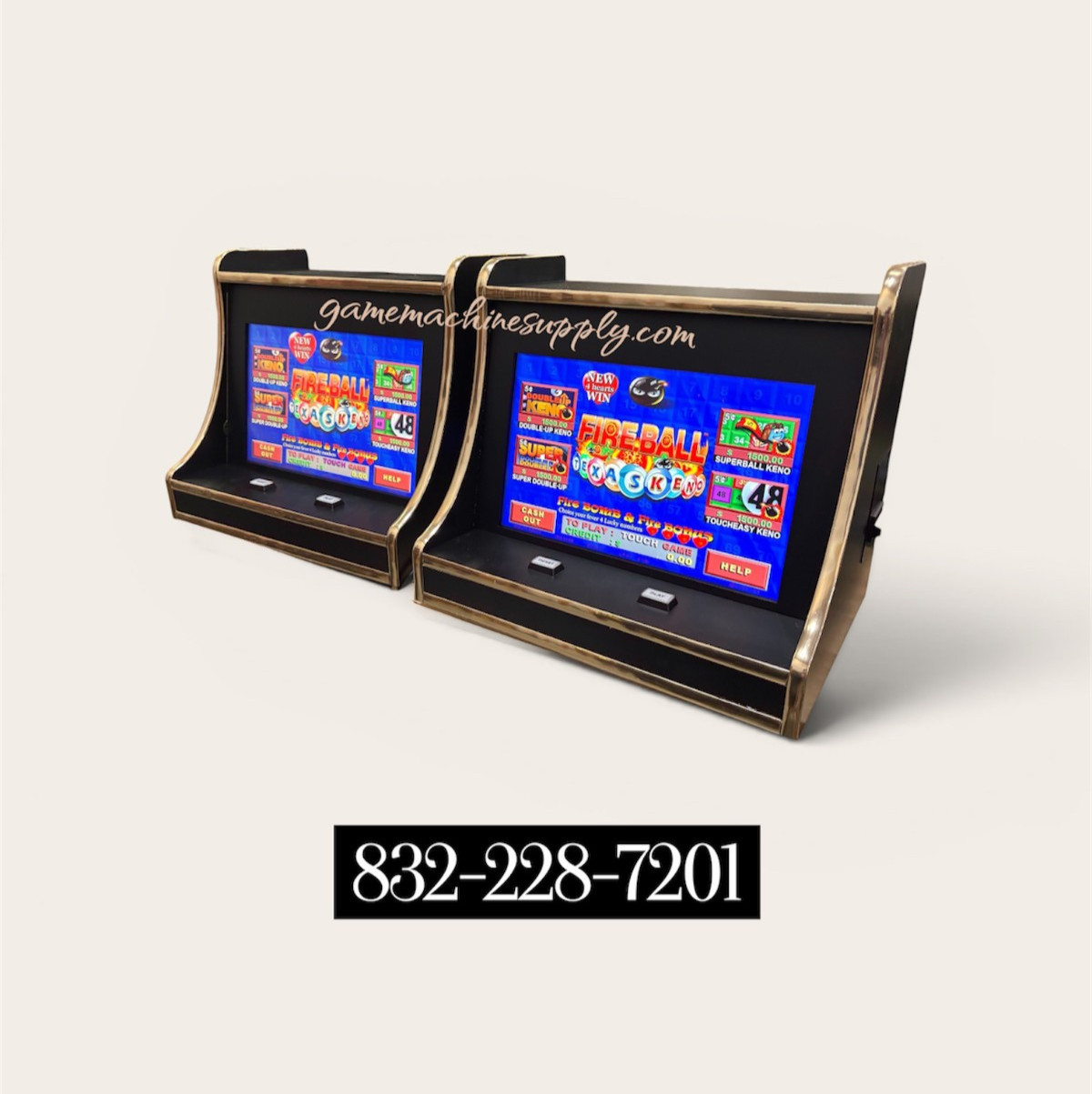 (NEW) Fireball Keno Countertop Machine 22 Inch Touchscreen GBA Bill Validator