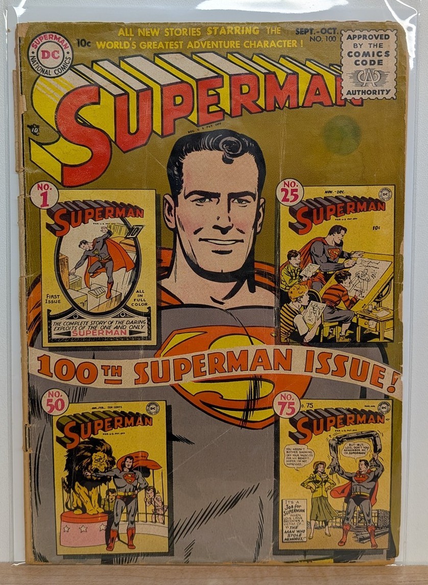 SUPERMAN #100 Golden Age DC Comics September 1955, PR but Complete - READ