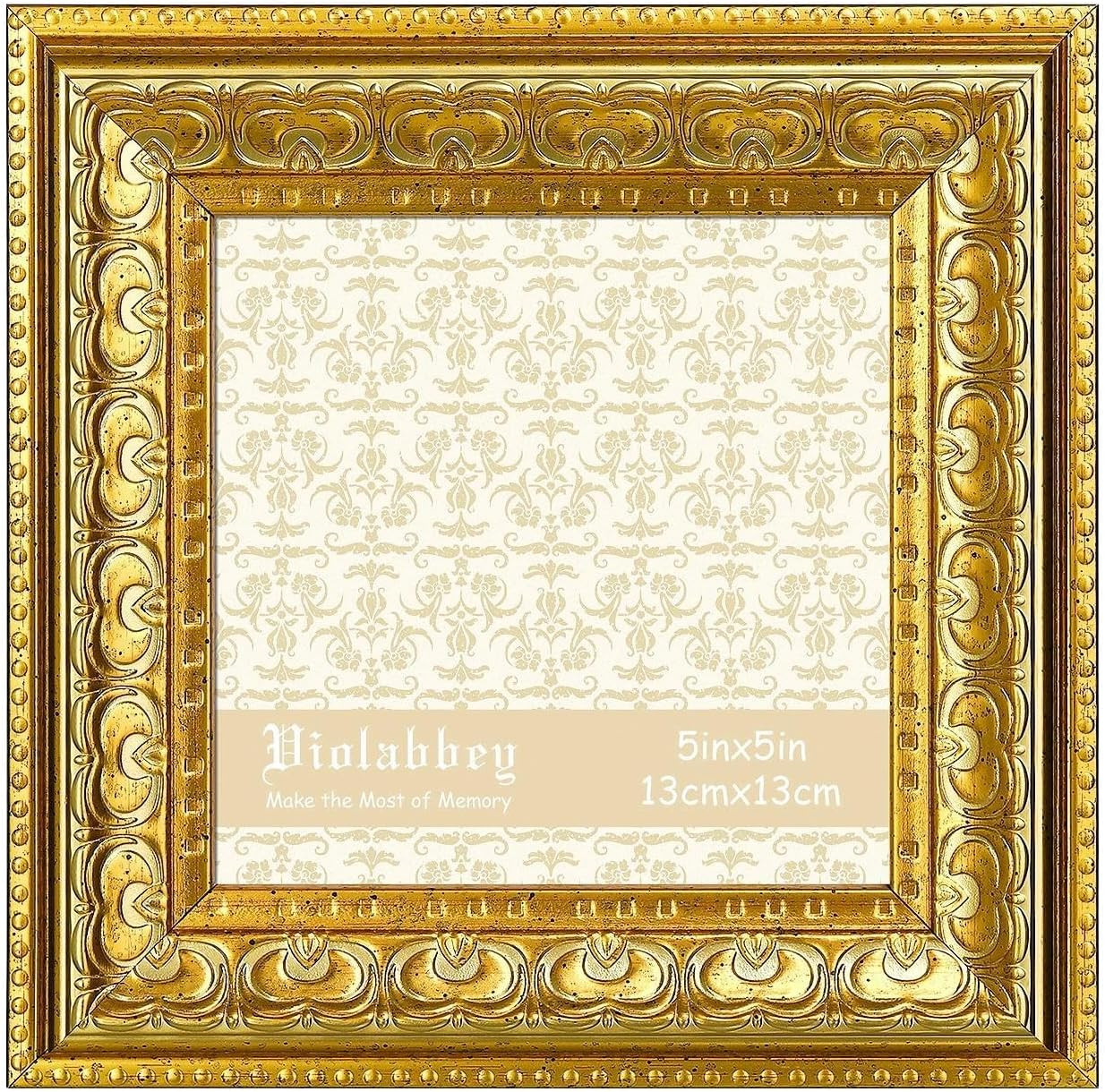 5X5 Picture Frame Gold, Vintage Photo Frame 5X5 Picture Frame Gold, Vintage Photo Frame