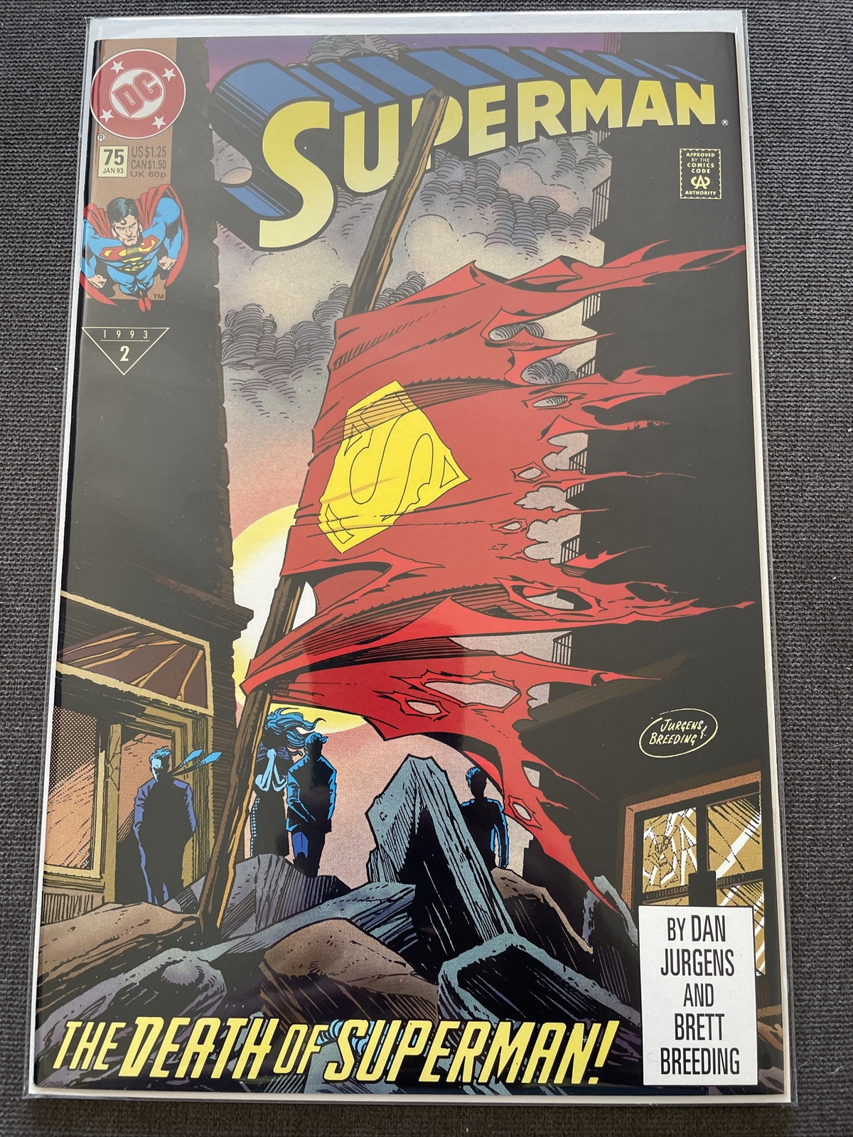 DC - SUPERMAN #75 (Great Condition) bagged and boarded