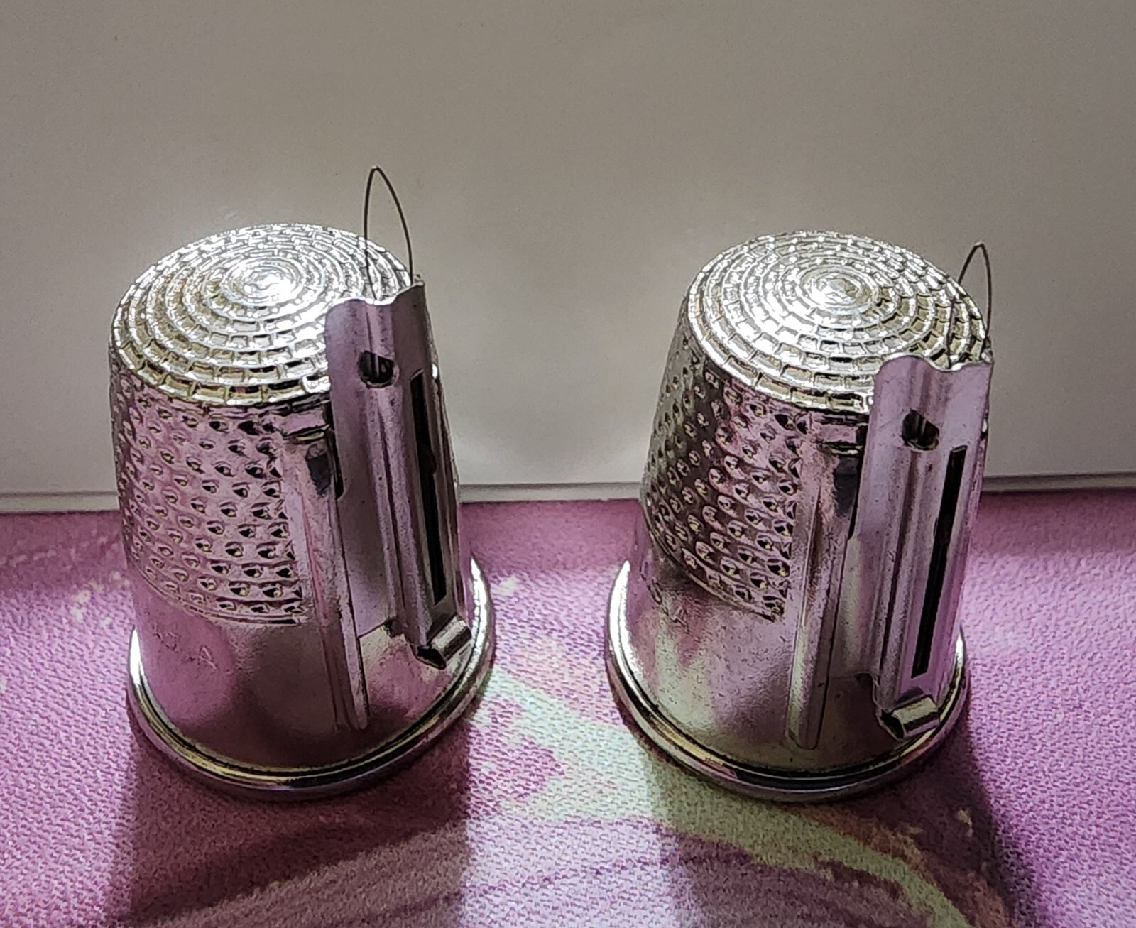 Vintage M.T. Pat\'d 10 Thimble with Needle Threader Made in USA New Old Stock