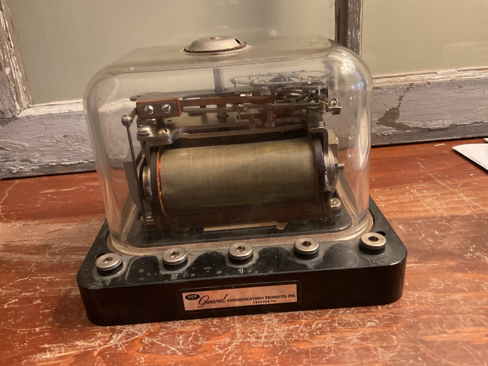 Vintage General Communication Glass Domed Railroad Telephone Vintage General Communication Glass Domed Railroad Telephone