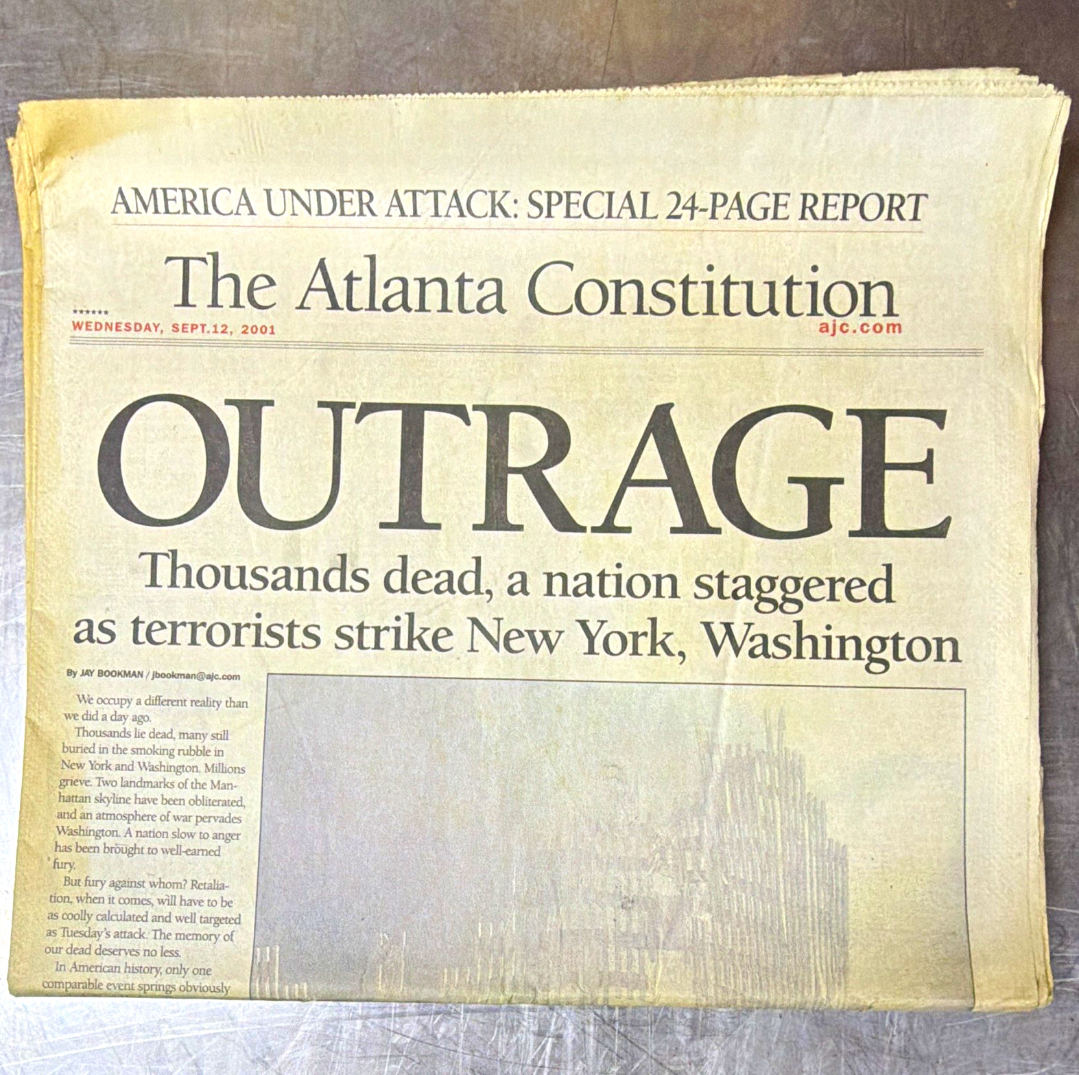 The Atlanta Constitution Newspaper Sept 12 2001 \
