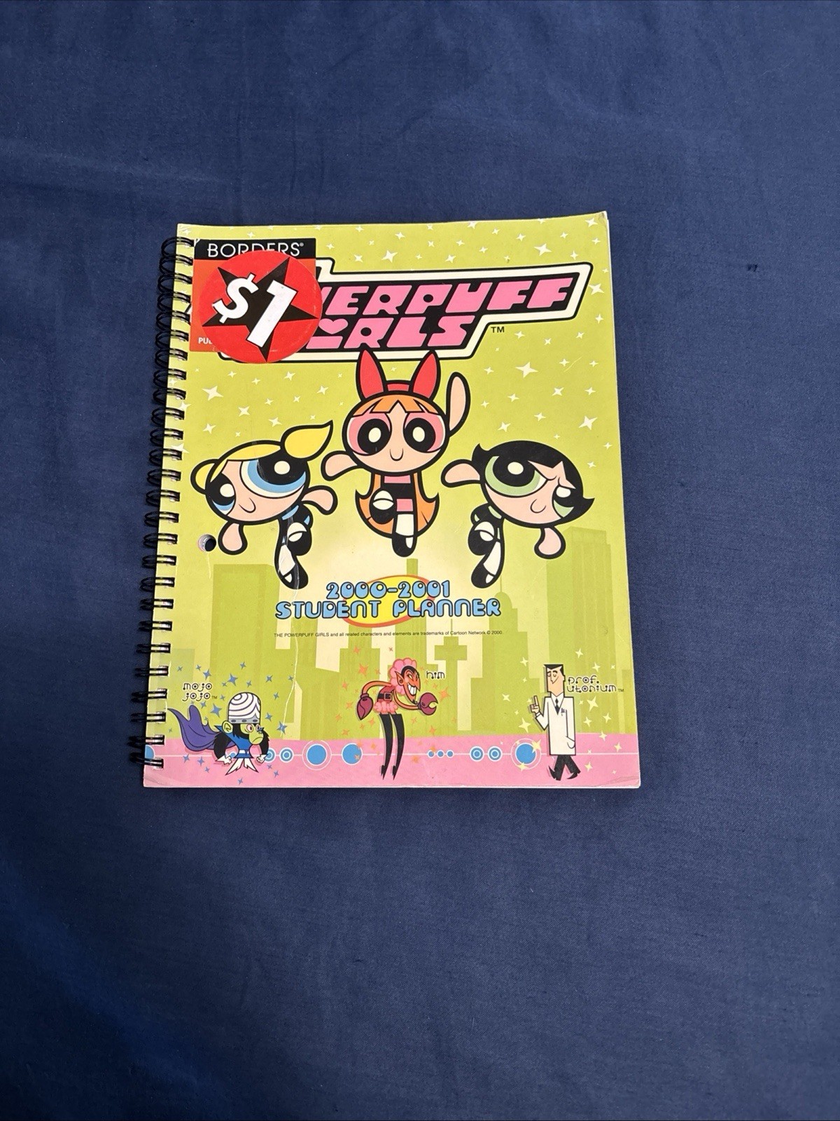 Y2K Power Puff Girls Blossom Bubbles Buttercup Purple Planner 2000 Vintage