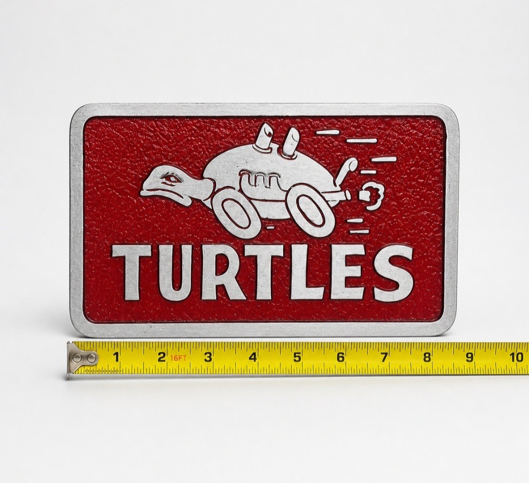 Vintage Cast Aluminum Turtles Car Club Plaque Vintage Cast Aluminum Turtles Car Club Plaque
