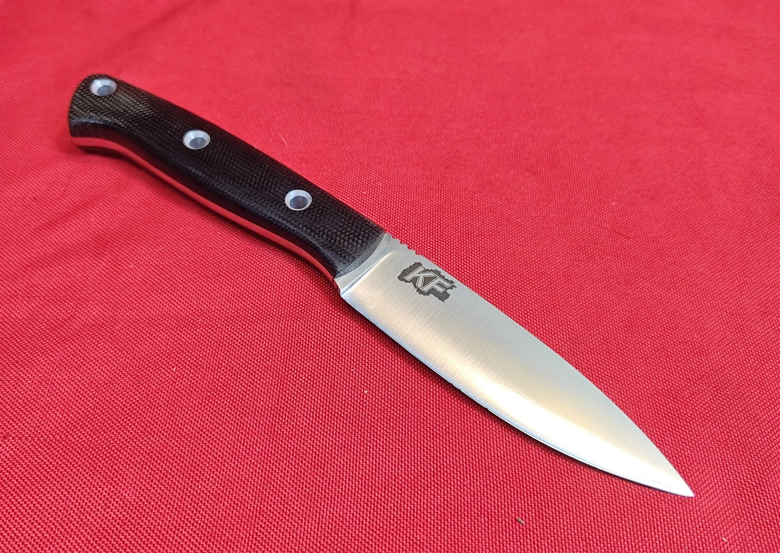 OBO  Rare custom Bark River Knife & Tool KF Razor Sharp Fixed Blade hollow pins