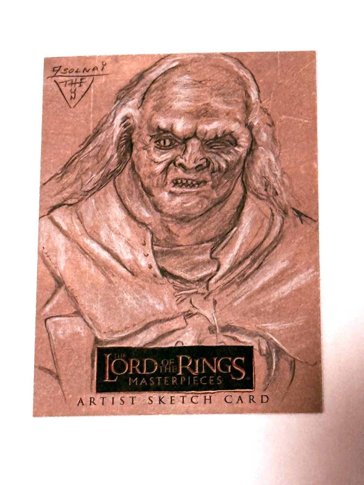 Topps Lord Of The Rings Masterpieces Sketch Card Chuck Zsolnai