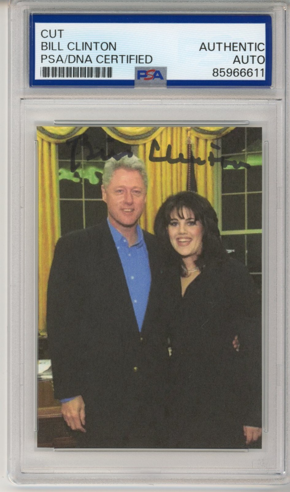 President Bill Clinton SIGNED AUTOGRAPH Monica Lewinsky PSA DNA COA AUTHENTIC