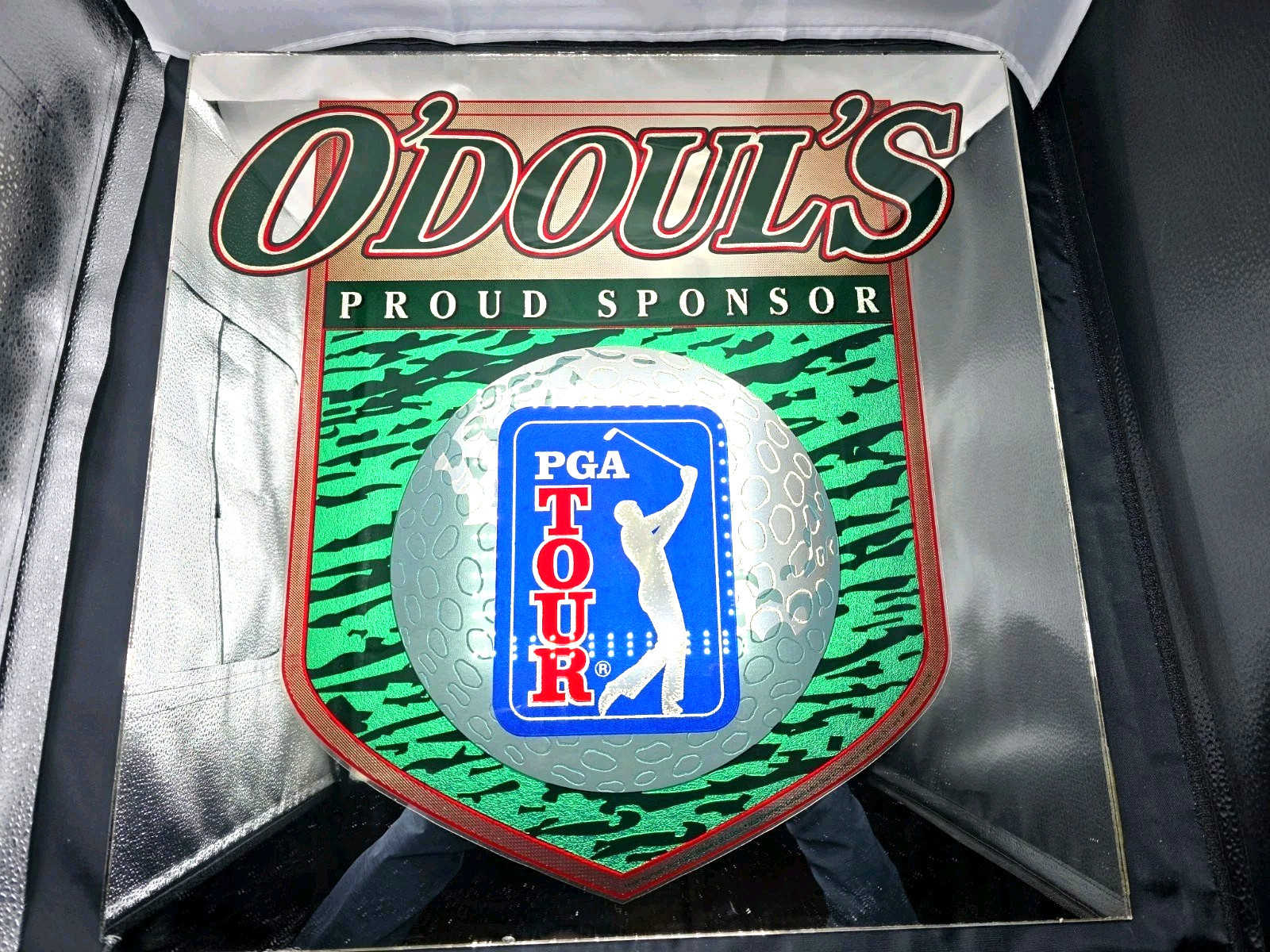Vintage O'Doul's PGA Tour Sponsor Mirror Bar Sign Mancave 1997 Unframed