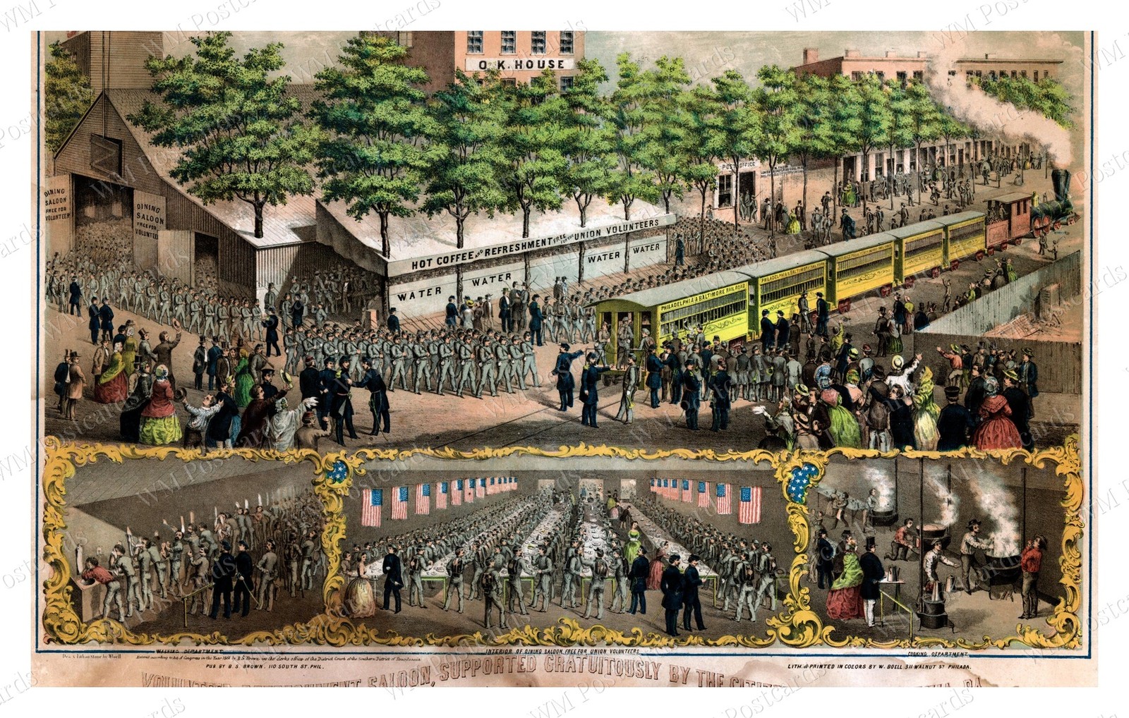 Philadelphia Pennsylvania 1861 Volunteer Refreshment Saloon So Standard Postcard Philadelphia Pennsylvania 1861 Volunteer Refreshment Saloon So Standard Postcard