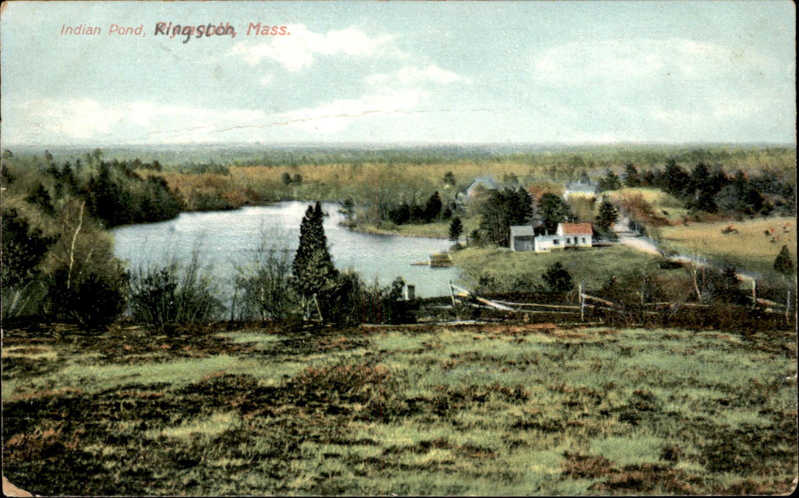 Kingston MA Indian Pond The Robbins Bros. Co. c1900s-10s Vintage Postcard Kingston MA Indian Pond The Robbins Bros. Co. c1900s-10s Vintage Postcard