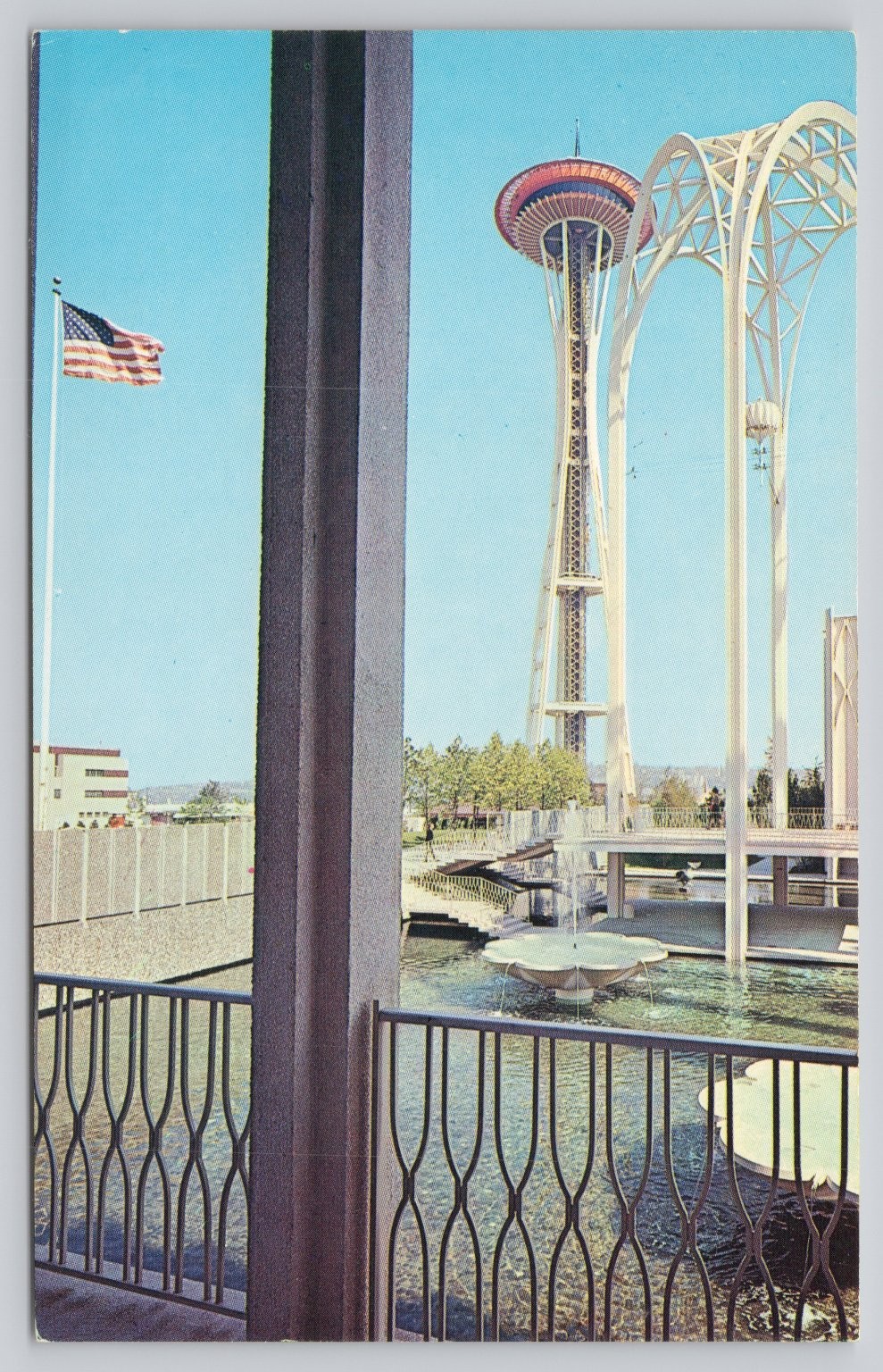 Seattle Space Needle Postcard 1962 World's Fair Plastichrome Kyle S. Smith Seattle Space Needle Postcard 1962 World's Fair Plastichrome Kyle S. Smith