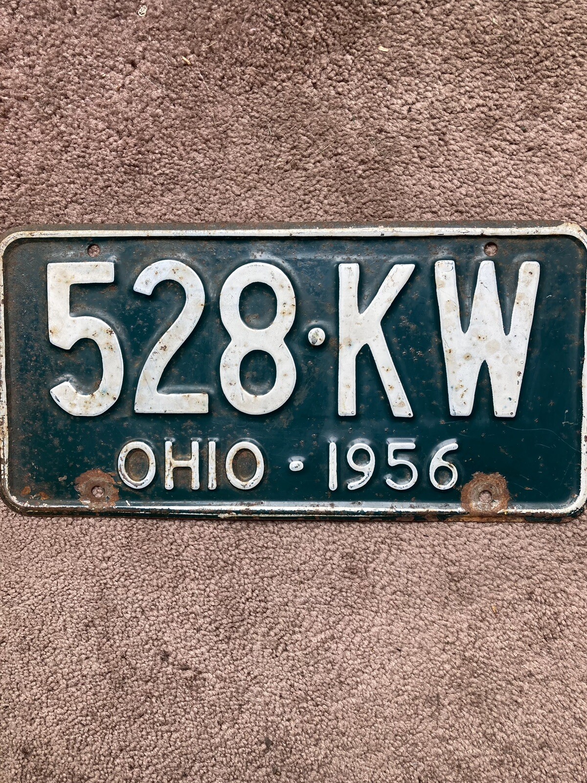 1956 Ohio License Plate - 528 KW - Original Condition 1956 Ohio License Plate - 528 KW - Original Condition