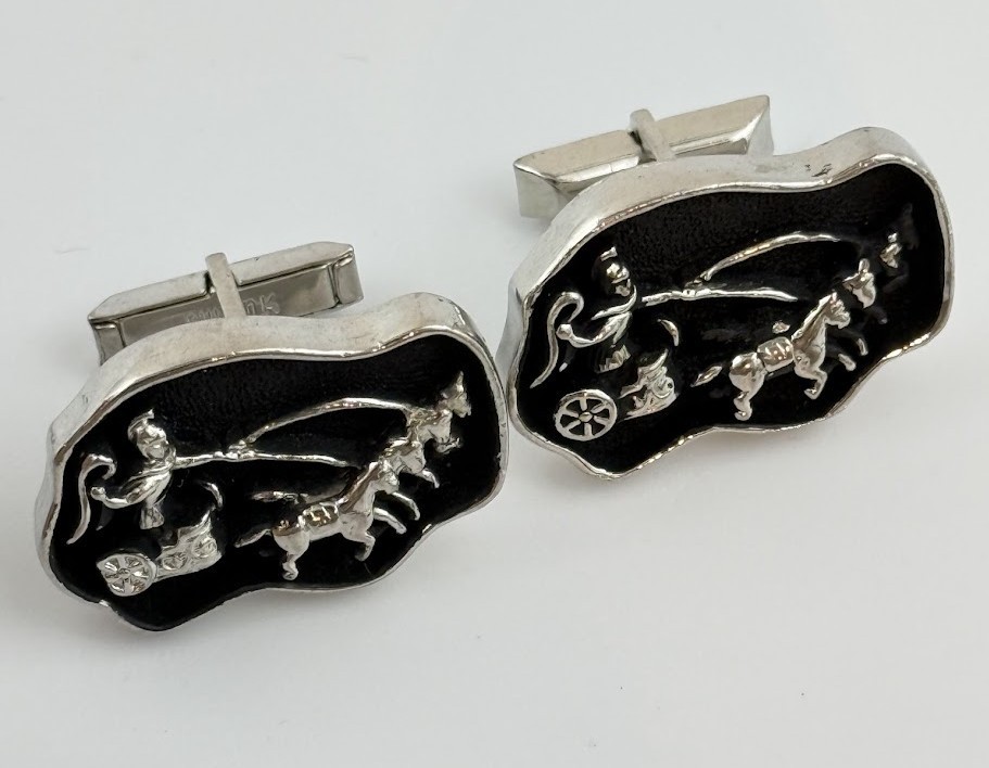 Vtg Swank Roman Empire Medieval Horse Design Mens Cufflinks Figural Silver Tone Vtg Swank Roman Empire Medieval Horse Design Mens Cufflinks Figural Silver Tone