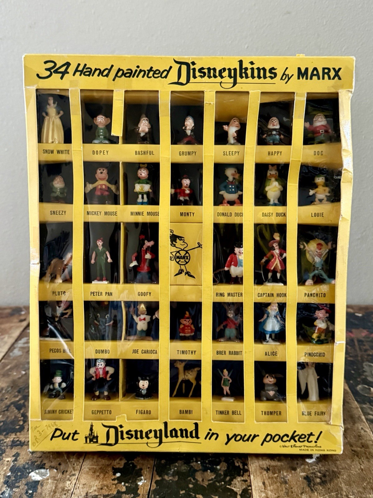 Disneykins by Marx Toys 34 Hand-Painted Figures Disneyland Vintage Box Set