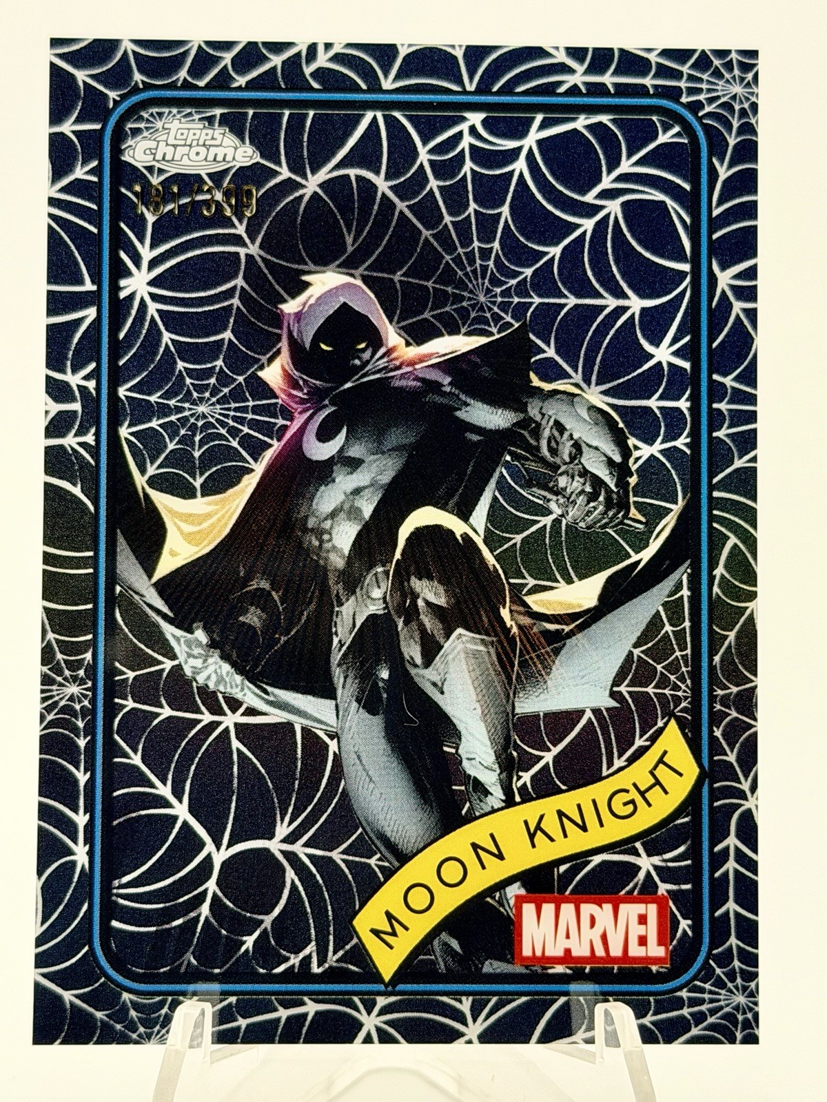 2025 Topps Chrome Marvel Moon Knight #98 Spider Web Refractor /399 2025 Topps Chrome Marvel Moon Knight #98 Spider Web Refractor /399