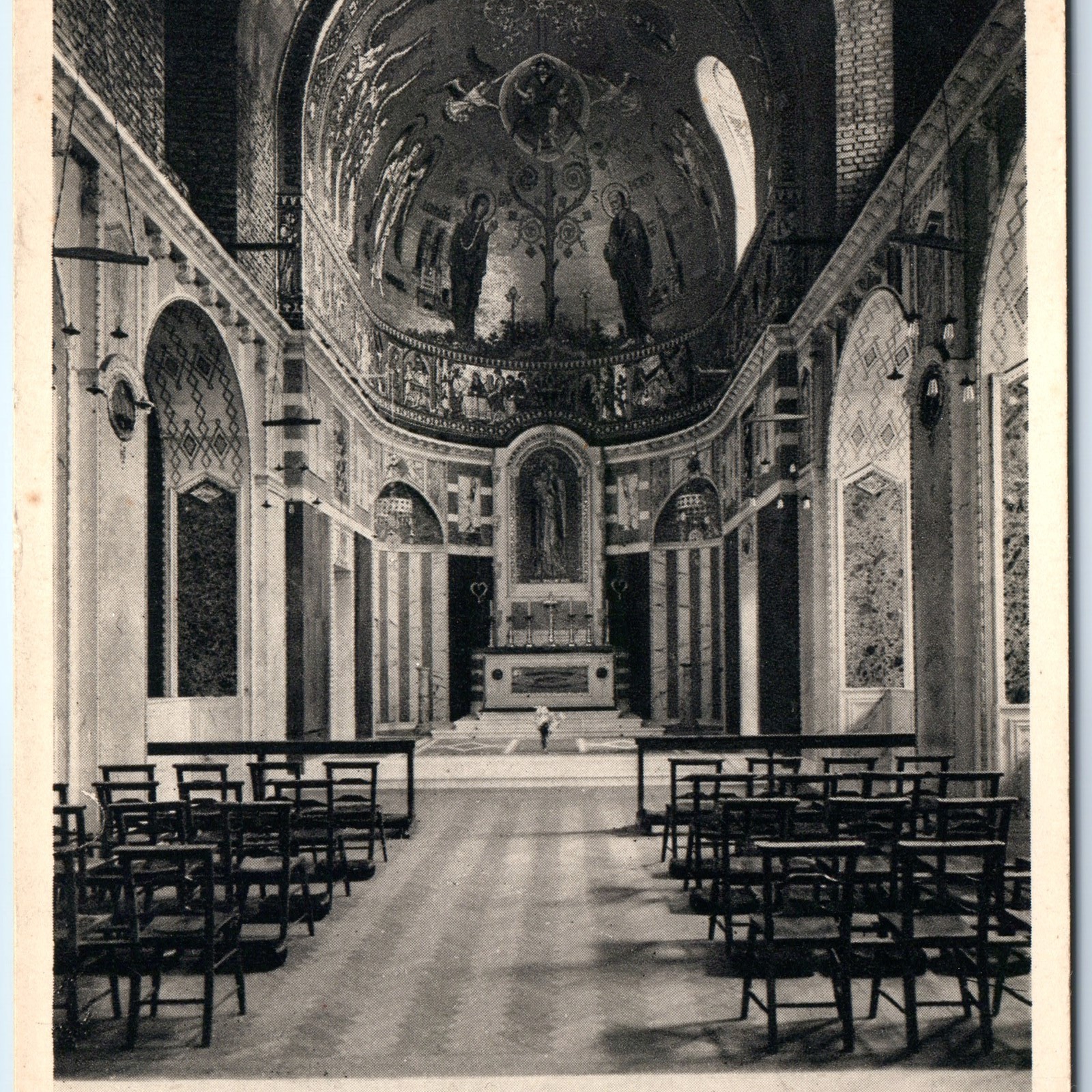 c1930s Westminster Cathedral London UK Lady Chapel Altar Mosaic Chairs A351