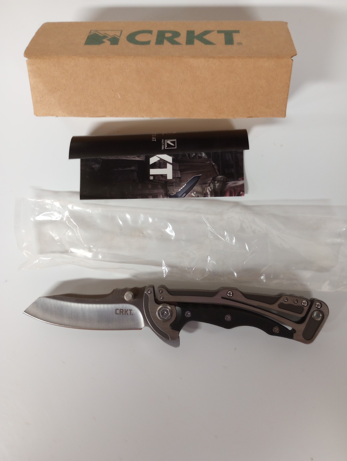 CRKT 5190 Graphite Klecker Design NIB Discontinued Fine Edge RARE CRKT 5190 Graphite Klecker Design NIB Discontinued Fine Edge RARE