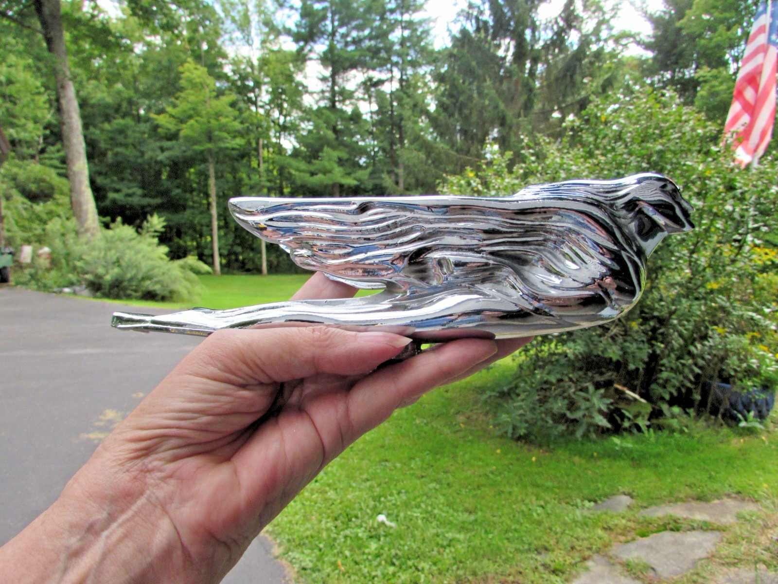 1941 Cadillac Flying Goddess Hood Ornament Chrome Vintage Excellent Condition 1941 Cadillac Flying Goddess Hood Ornament Chrome Vintage Excellent Condition