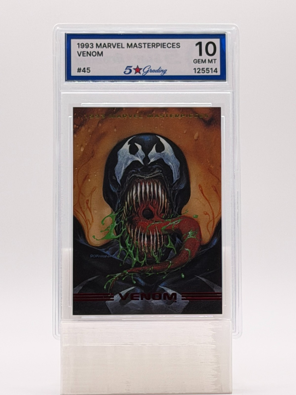 1993 Marvel Masterpieces VENOM #45 Graded 5 Star Gem Mint 10 LOW POP 1993 Marvel Masterpieces VENOM #45 Graded 5 Star Gem Mint 10 LOW POP
