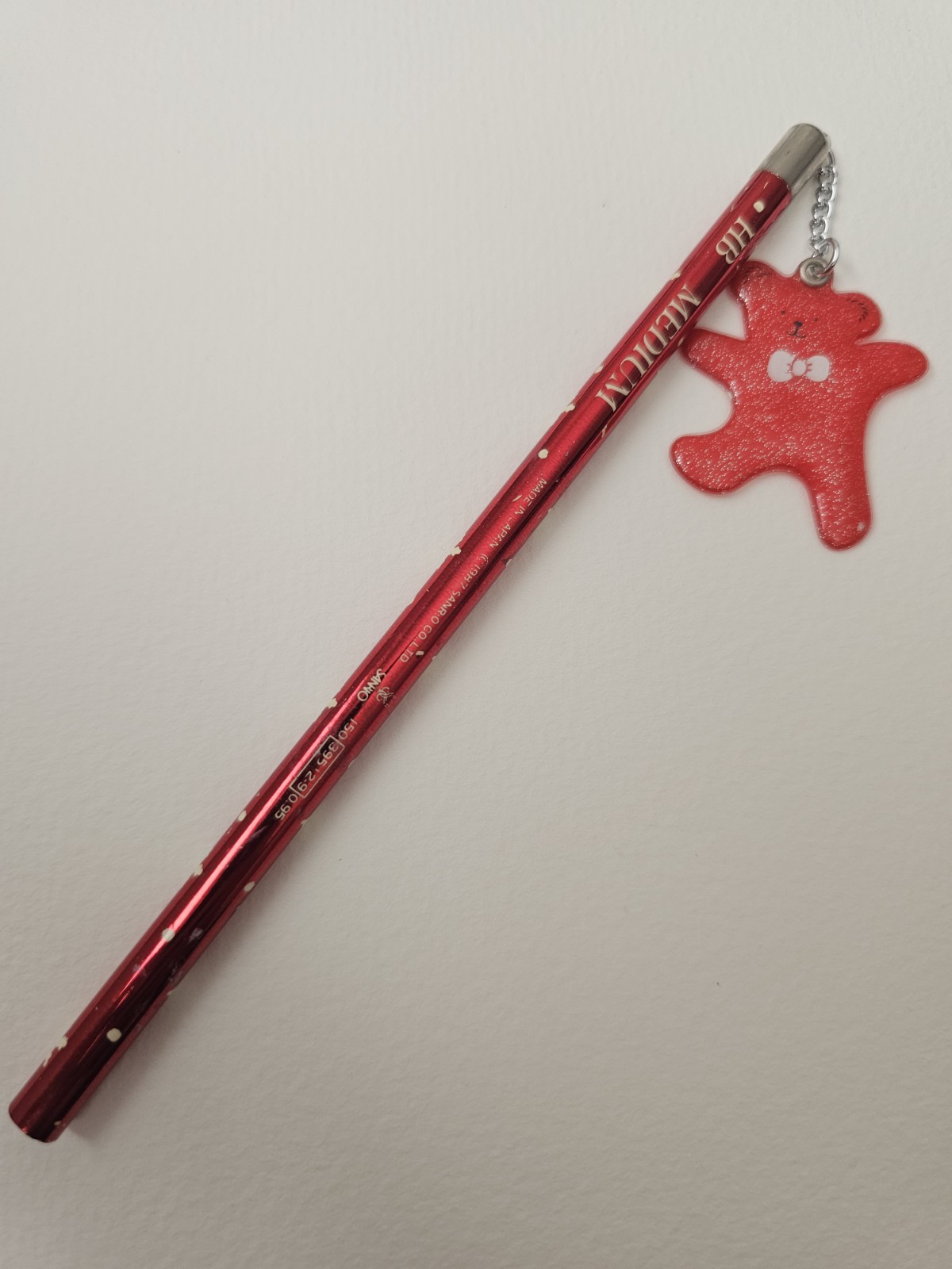 Vintage Sanrio Tweedle Dee Dee Pencil Charm Dangle Topper 1987 Teddy Bear