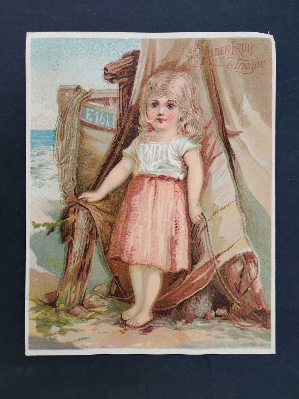 1880 antique Wm M DUNN syracuse ny GROCERIES alden fruit vinegar ad trade card