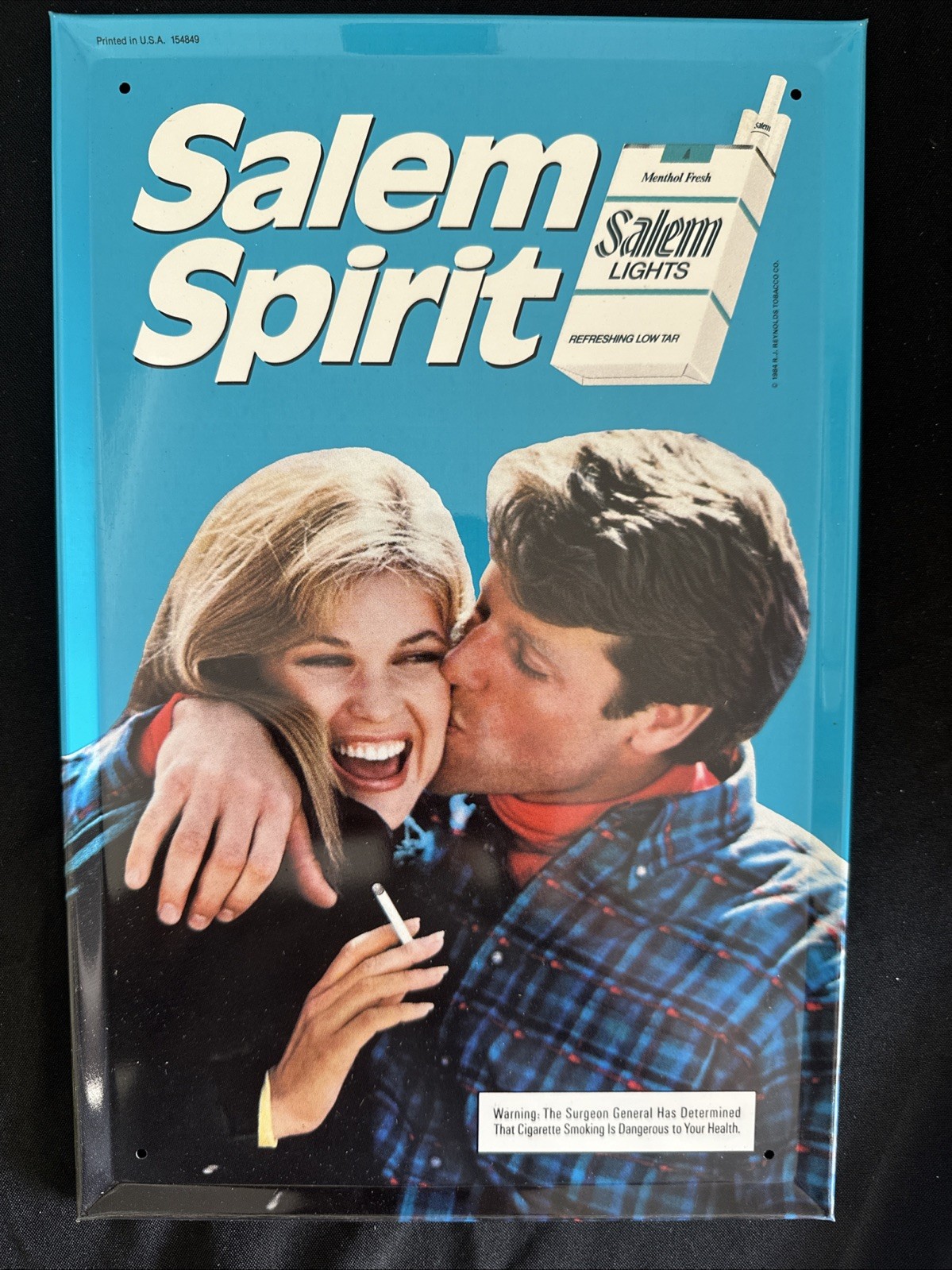 Vintage Salem Spirit Metal Sign, Preowned, 13.75” X 9”, 1 Sided, 1984 c5 Vintage Salem Spirit Metal Sign, Preowned, 13.75” X 9”, 1 Sided, 1984 c5