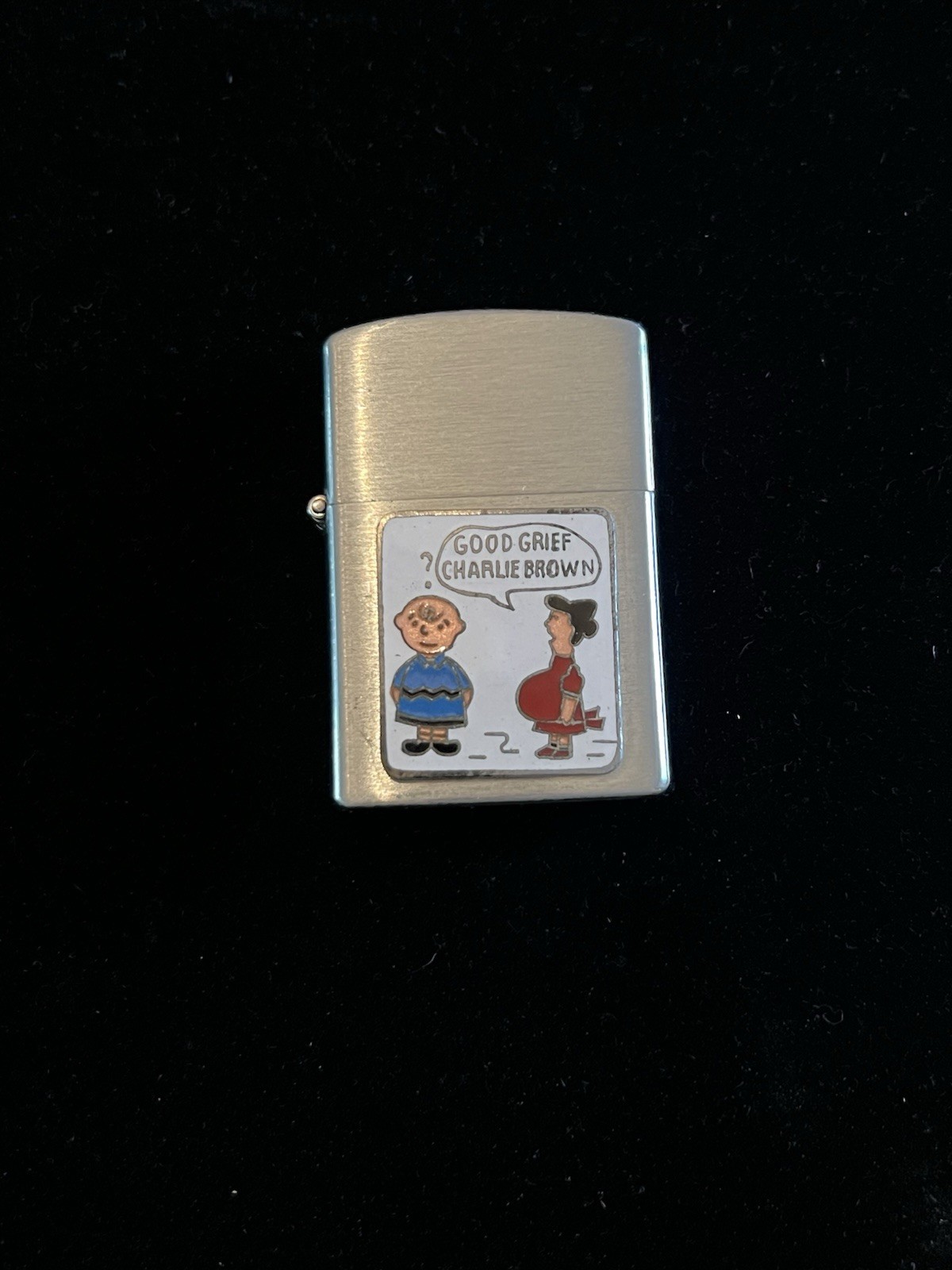 Vintage Vietnam Era Peanuts Zues Lighter ‘Good Grief Charlie Brown’ Japan MINT