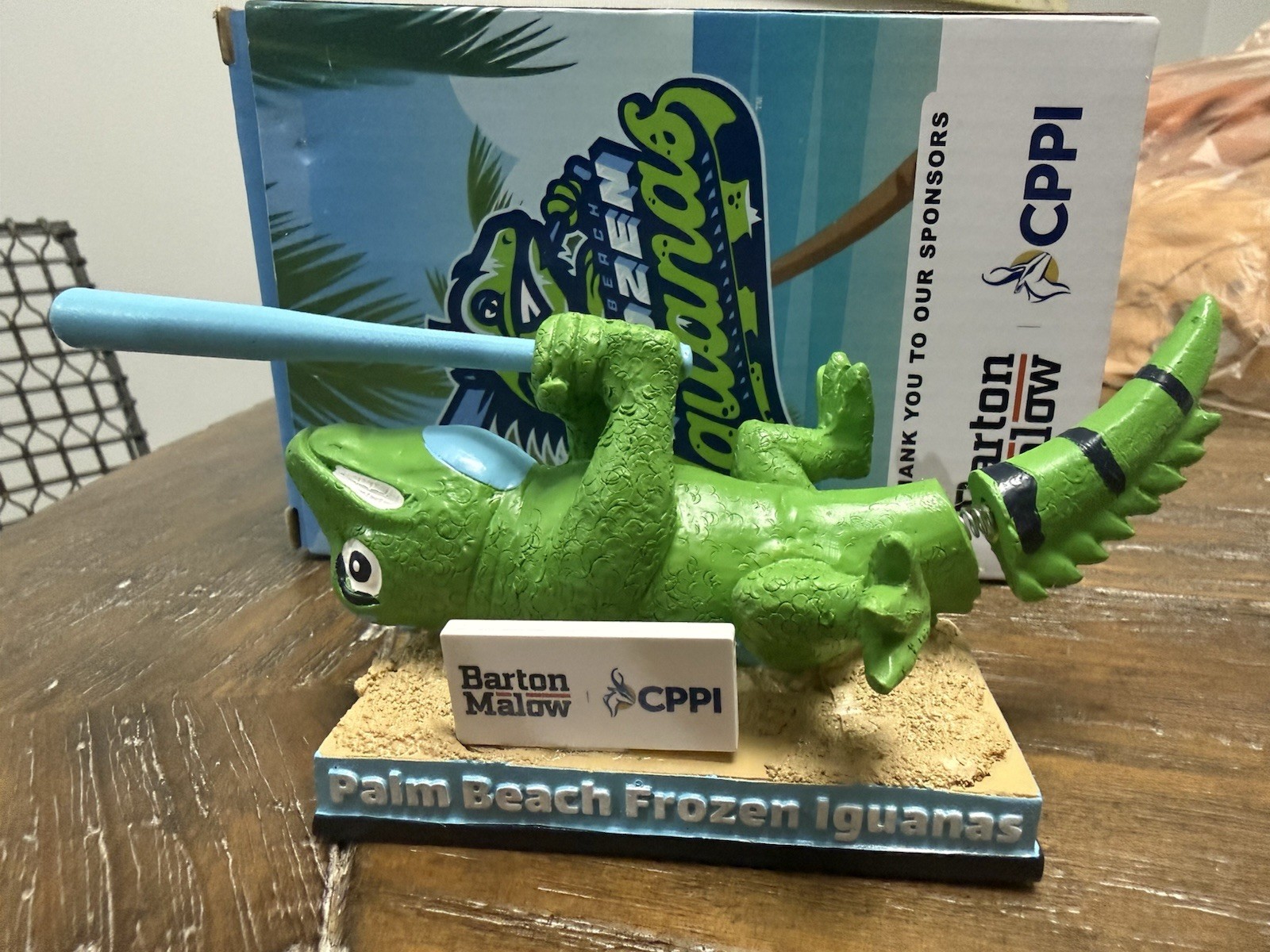 Palm Beach Frozen Iguanas Cardinals Bobble Head Tail Minor League Jupiter FL