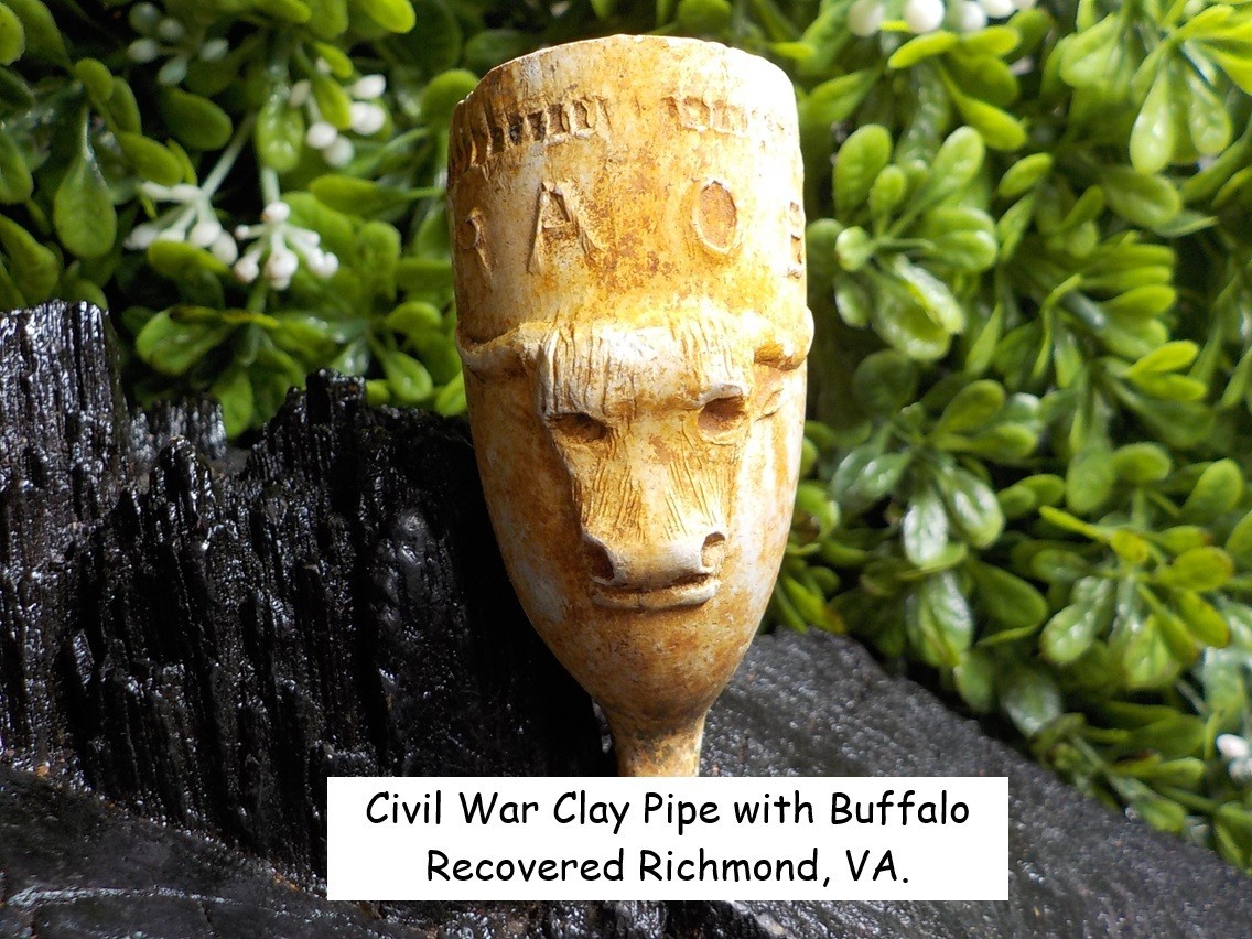 Old Rare Vintage Antique Civil War Relic Clay Pipe Richmond Virginia Confederate Old Rare Vintage Antique Civil War Relic Clay Pipe Richmond Virginia Confederate