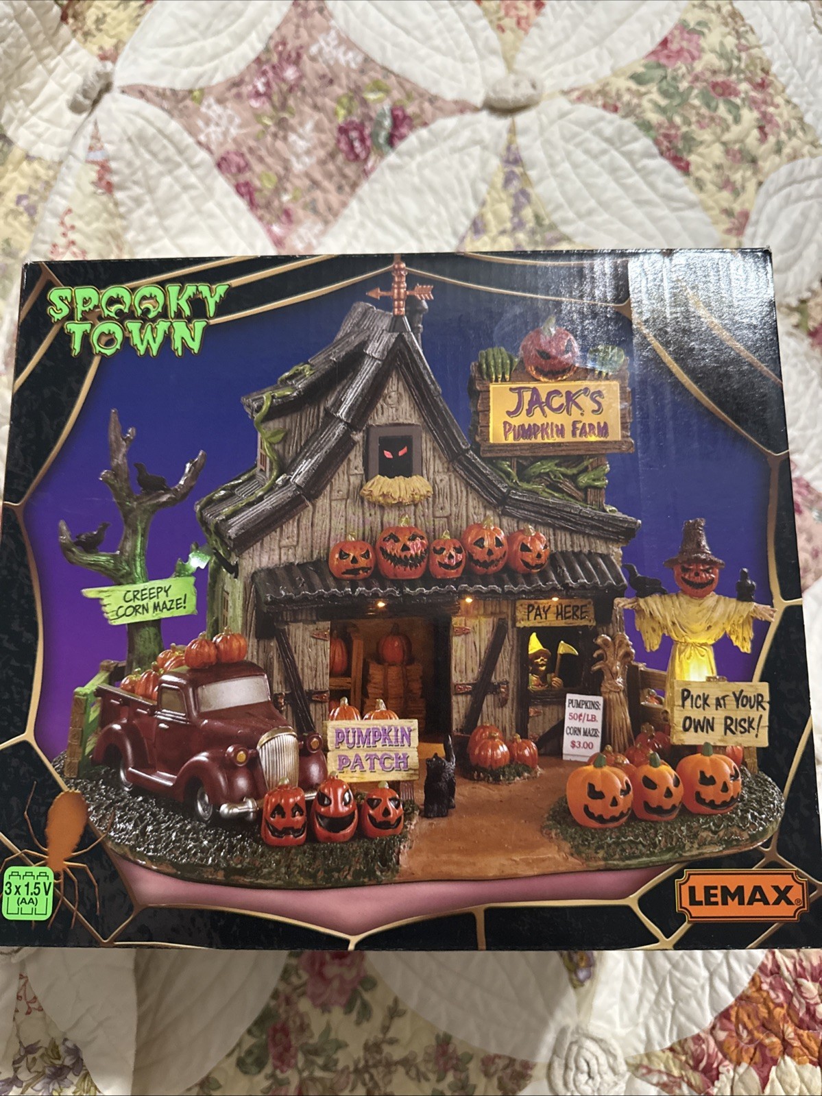 Lemax Spooky Town JACK\'S PUMPKIN FARM with Weathervane Lights up #04716 NIB Lemax Spooky Town JACK\'S PUMPKIN FARM with Weathervane Lights up #04716 NIB