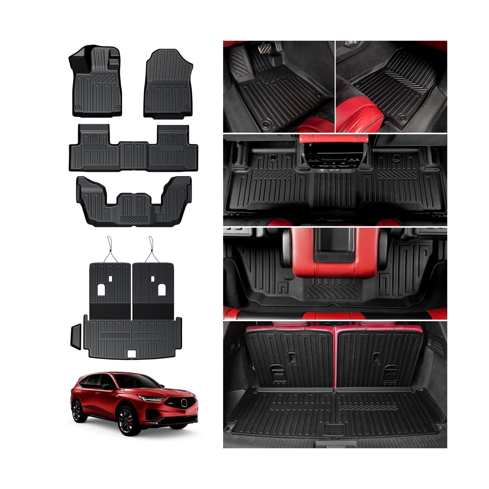 Floor Mats for Acura MDX 2026 2022-2025 | All Weather Durable Trunk Cargo Lin... Floor Mats for Acura MDX 2026 2022-2025 | All Weather Durable Trunk Cargo Lin...