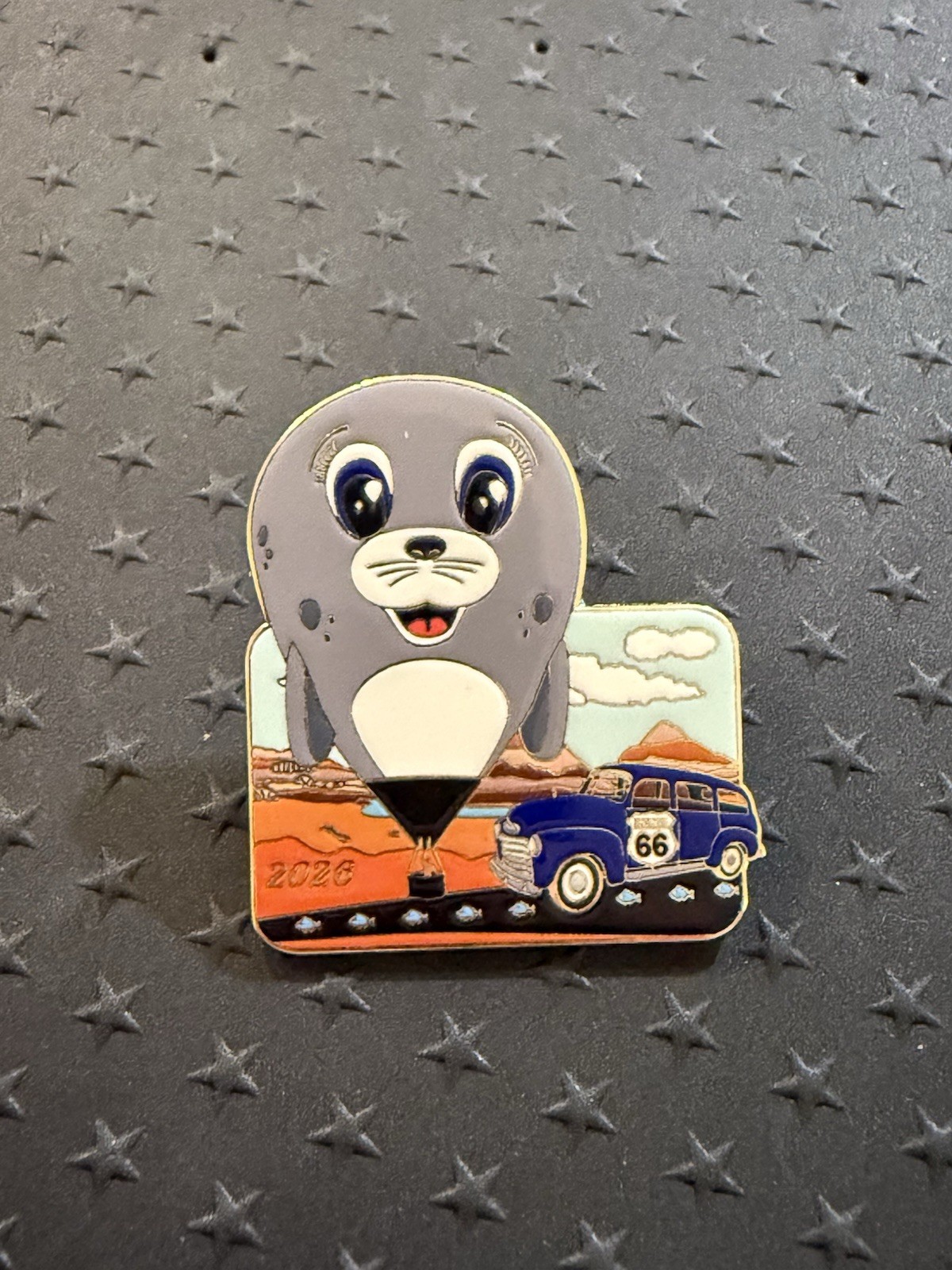 Hot Air Balloon Fiesta Cynthia Seal Route 66 Special Shape Pin 2026 New Mexico