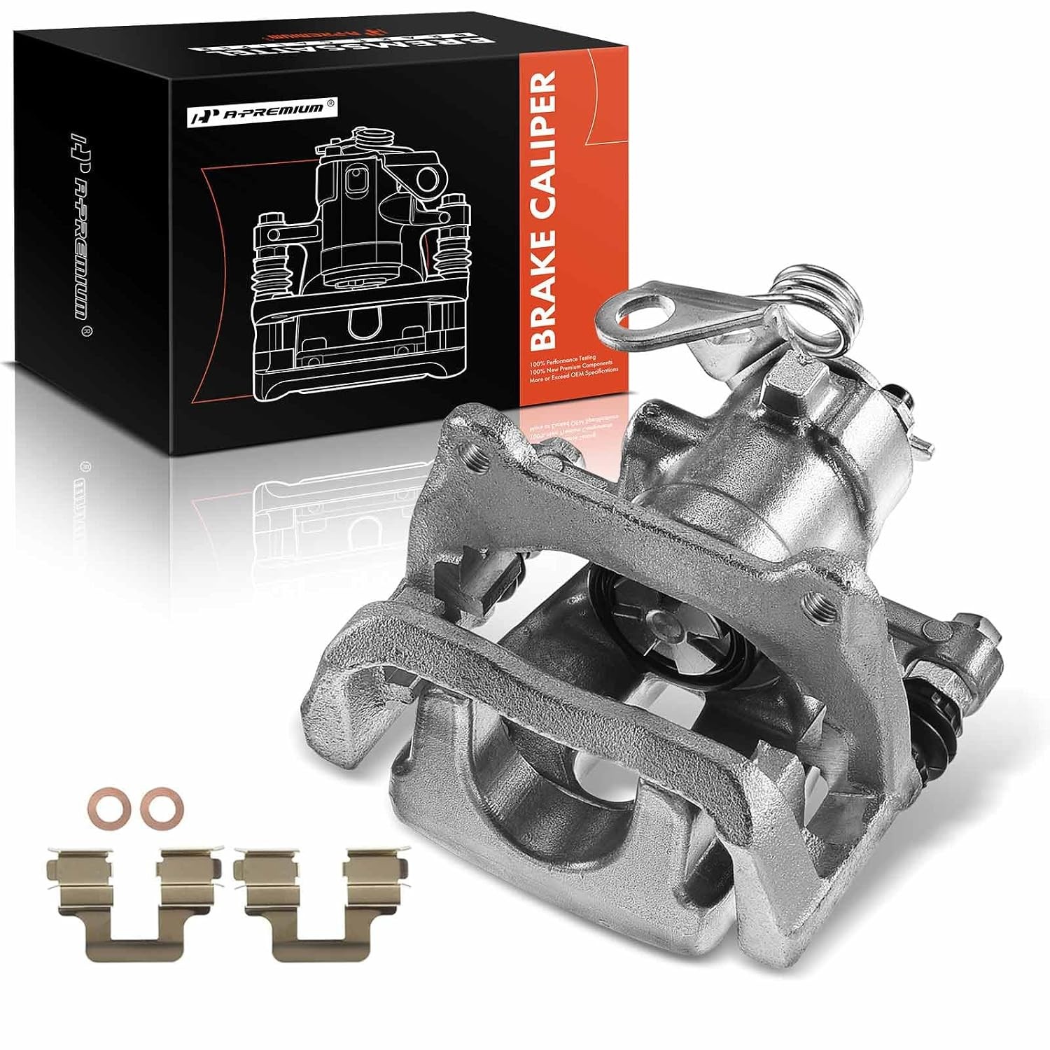 A-Premium Rear Right Passenger Disc Brake Caliper with Bracket